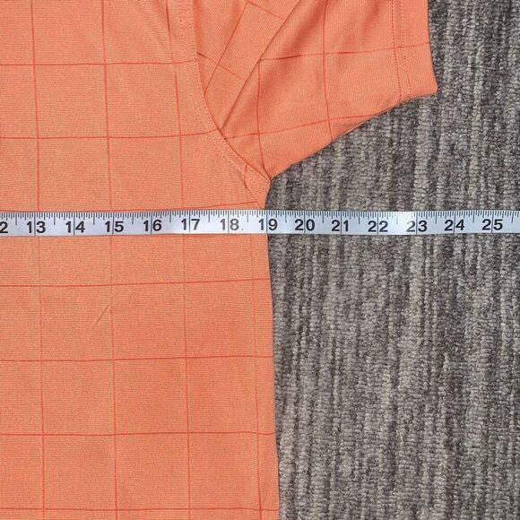 Grand Slam Men’s Small Orange Striped Short Sleeve‎ Polo Shirt Golf Tennis - Picture 4 of 6